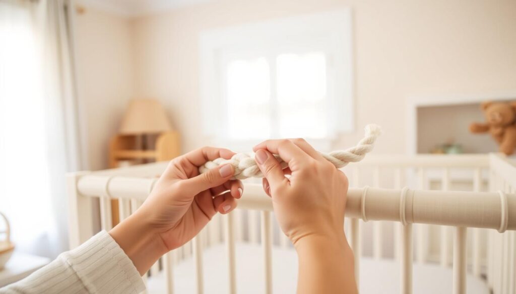 jak bezpiecznie zrobić warkocz do łóżeczka
