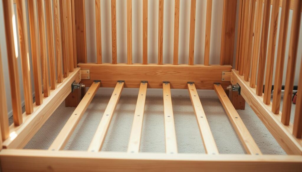 montaż podstawy łóżeczka