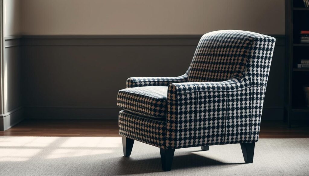 charakterystyka fotela w pepitkę