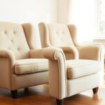 fotele uszaki beżowe