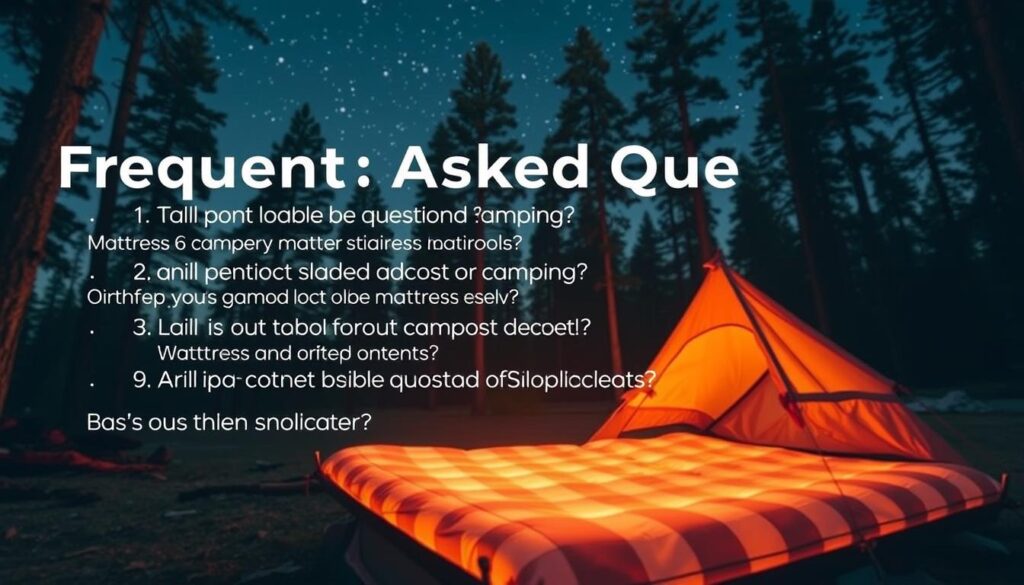 najczęstsze pytania o materace do namiotu