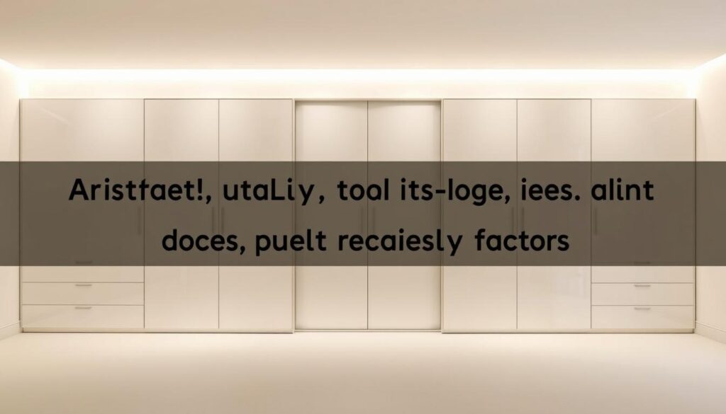 A modern, high-quality sliding wardrobe system against a clean, minimalist background. The wardrobe has a sleek, frameless design with smooth, sliding doors that glide effortlessly. Soft, indirect lighting illuminates the wardrobe, creating a warm, inviting atmosphere. The wardrobe is positioned in a spacious, well-organized room, showcasing its seamless integration into the interior design. The focus is on the wardrobe's elegant aesthetic and the quality of its installation, highlighting the key factors that influence the overall cost of the assembly process.