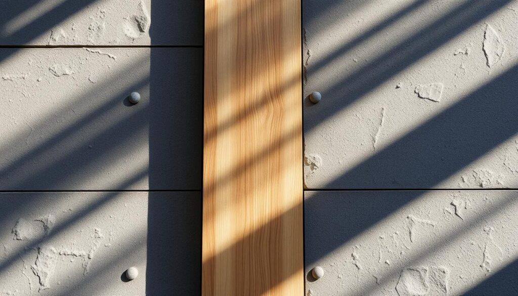 An intricately textured facade, with a harmonious blend of muted graphite hues and the warm golden tones of oak wood. The light cascades across the surface, accentuating the depth and nuance of the material finishes. Subtle shadows and highlights create a captivating play of light and shadow, inviting the viewer to appreciate the tactile quality of the building's exterior. The composition is balanced, with a sense of solidity and natural elegance, reflecting the seamless integration of the various design elements. The overall atmosphere is one of sophistication and timeless charm, perfectly suited to the section's focus on the interplay of materials and their visual impact. An intricately textured facade, with a harmonious blend of muted graphite hues and the warm golden tones of oak wood. The light cascades across the surface, accentuating the depth and nuance of the material finishes. Subtle shadows and highlights create a captivating play of light and shadow, inviting the viewer to appreciate the tactile quality of the building's exterior. The composition is balanced, with a sense of solidity and natural elegance, reflecting the seamless integration of the various design elements. The overall atmosphere is one of sophistication and timeless charm, perfectly suited to the section's focus on the interplay of materials and their visual impact.