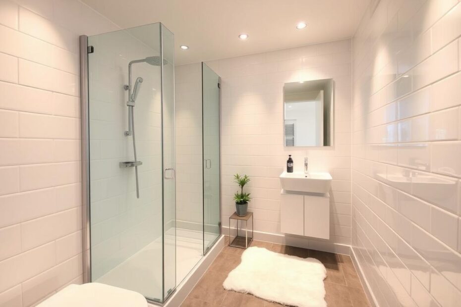 Jak urządzić małą łazienkę z prysznicem w bloku zdjęcia