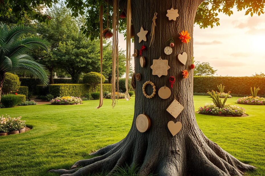 Jak ozdobić pień drzewa w ogrodzie
