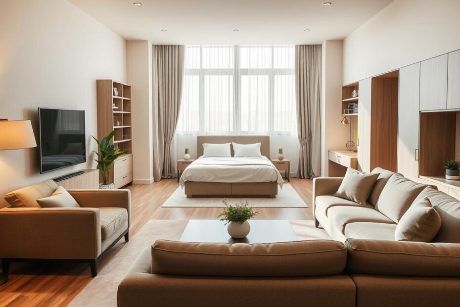 Jak urządzić pokój dzienny z sypialnią 20m2