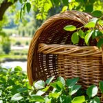 Jak wykorzystać kosz wiklinowy w ogrodzie