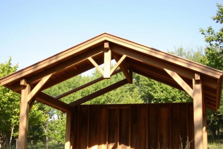 Jak zbudować wiatę z dachem jednospadowym
