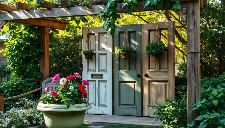 Jak wykorzystać stare drzwi w ogrodzie