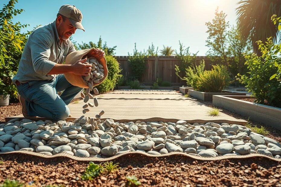 Jak wysypać kamienie w ogrodzie